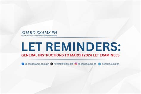 online appointment for let exam 2024|LET REMINDERS: General Instructions to March 2024 LET .